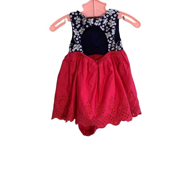 NWOT Gymboree Floral Eyelet Cutout Back Dress 3-6 Months - Picture 7 of 7